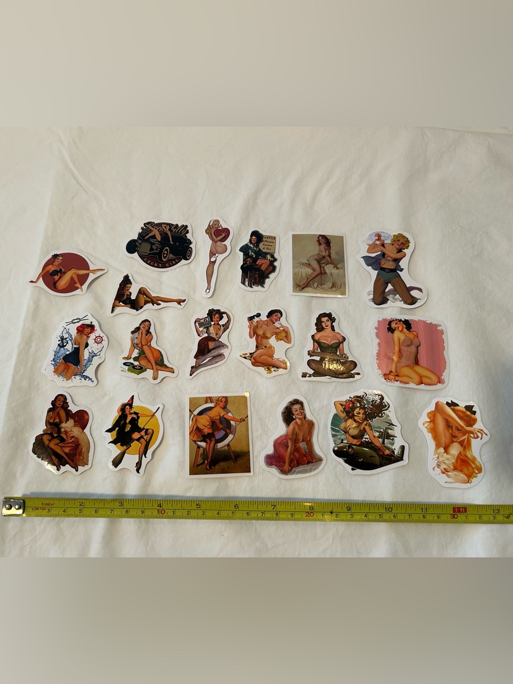 20 pin up girl stickers retro decal man cave women scrapbook bombshell decor